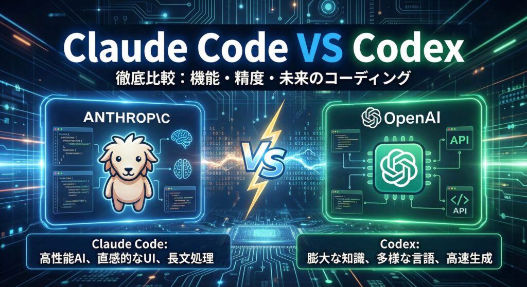 Claude Code VS Codex｜2025年最新AIコーディングツール徹底比較！どっちを選ぶべき？