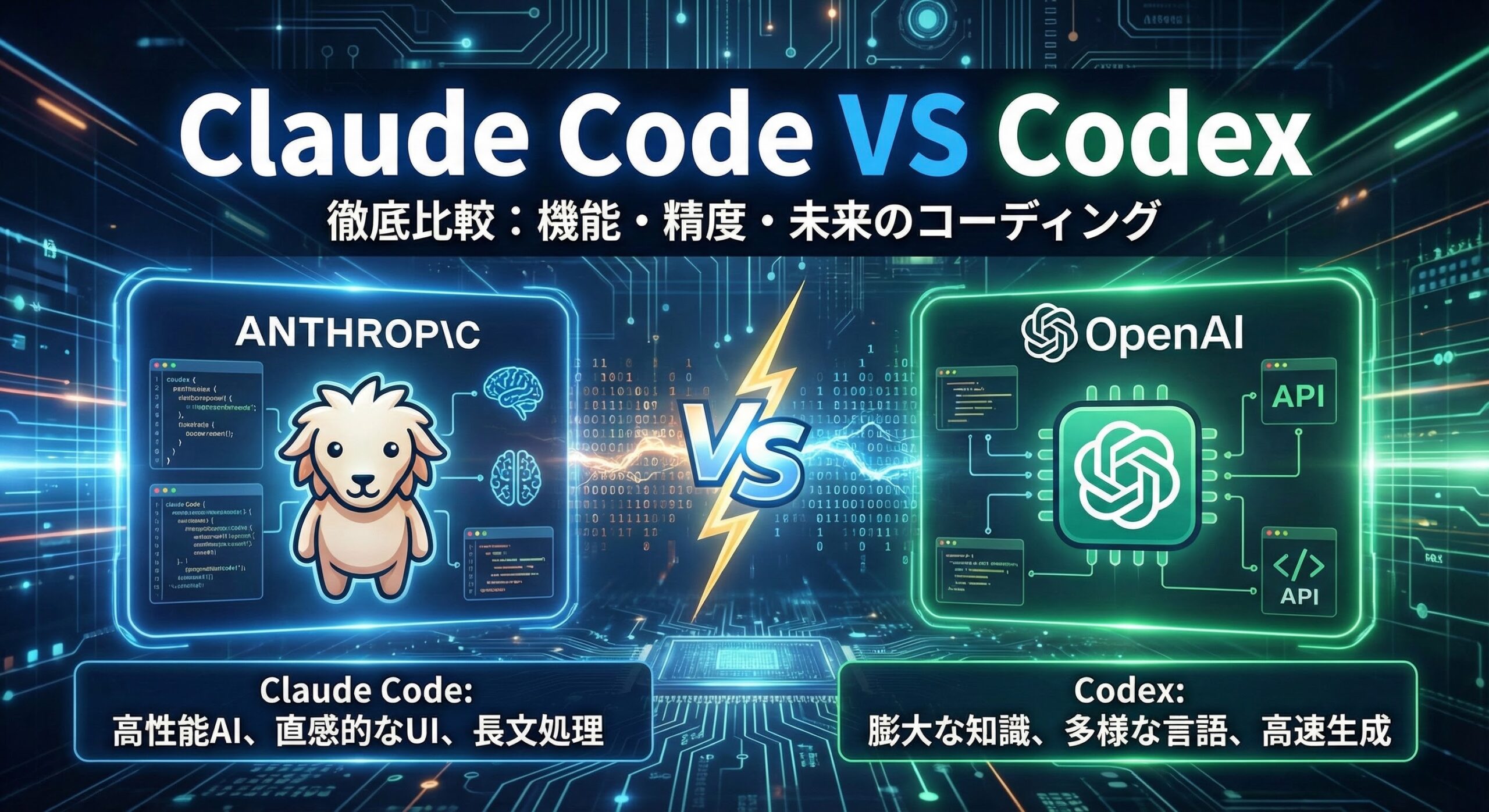 Claude Code vs Codex 徹底比較【2026年最新】｜実際にチャットボット