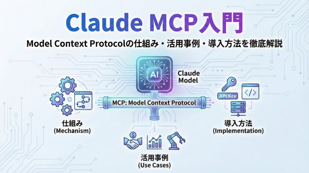 Claude MCP入門｜Model Context Protocolの仕組み・活用事例・導入方法を徹底解説
