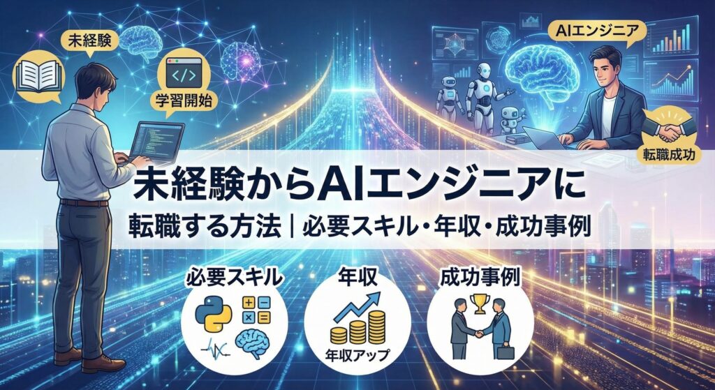 【完全ロードマップ】未経験からAIエンジニアに転職する方法｜必要スキル・年収・成功事例
