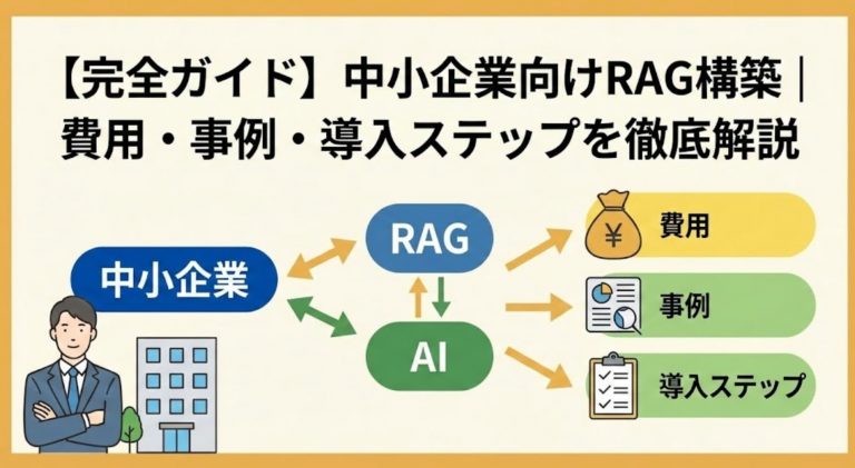 【完全ガイド】中小企業向けRAG構築｜費用・事例・導入ステップを徹底解説