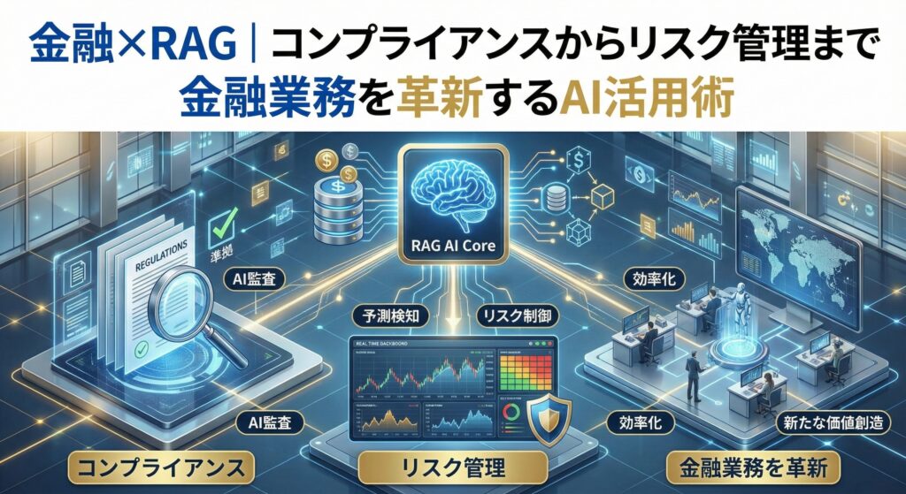 金融×RAG｜コンプライアンスからリスク管理まで金融業務を革新するAI活用術