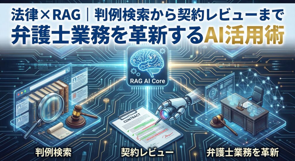 法律×RAG｜判例検索から契約レビューまで弁護士業務を革新するAI活用術