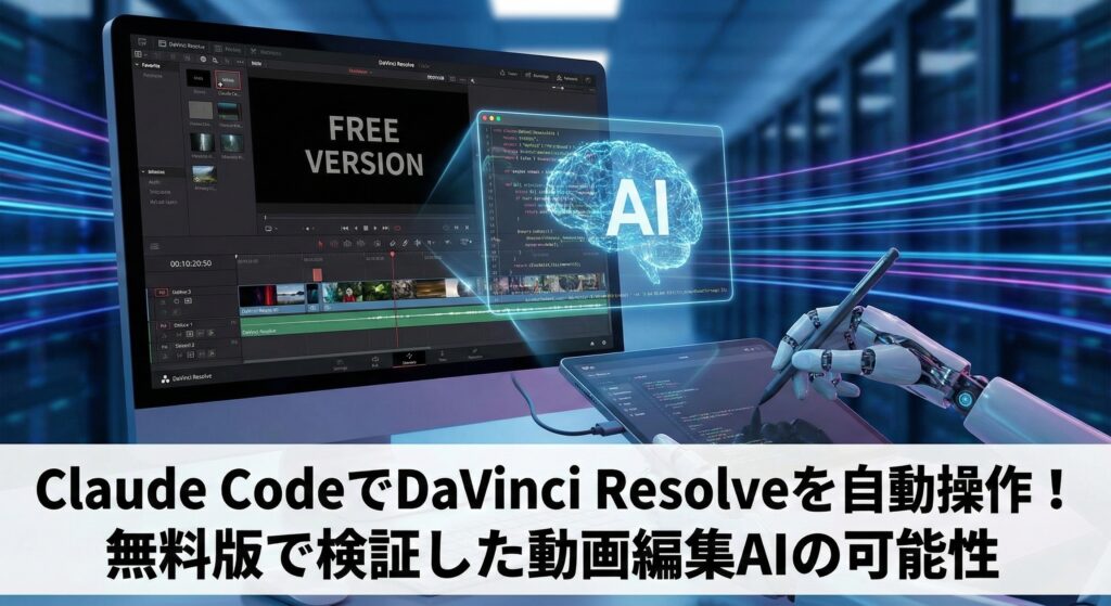 Claude CodeでDaVinci Resolveを自動操作！無料版で検証した動画編集AIの可能性