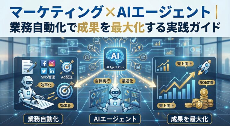 マーケティング×AIエージェント｜業務自動化で成果を最大化する実践ガイド