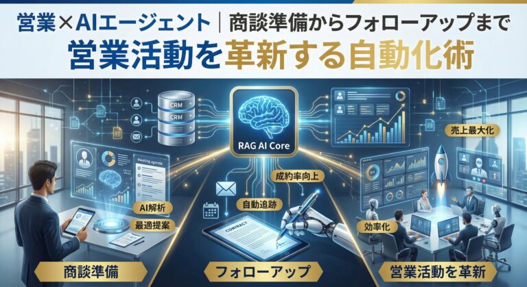 営業×AIエージェント｜商談準備からフォローアップまで営業活動を革新する自動化術