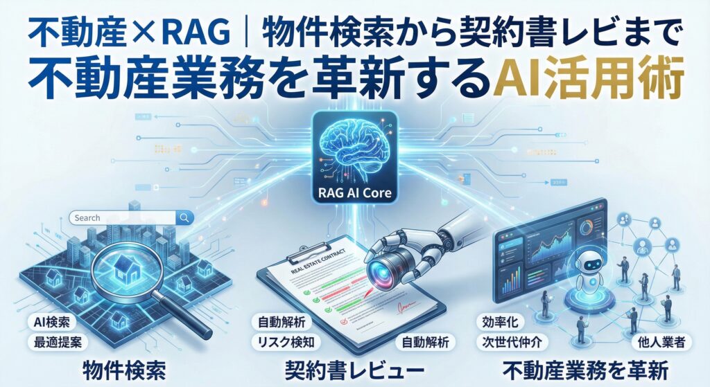 不動産×RAG｜物件検索から契約書レビューまで不動産業務を革新するAI活用術
