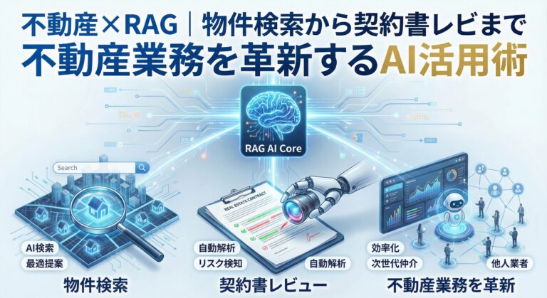 不動産×RAG｜物件検索から契約書レビューまで不動産業務を革新するAI活用術