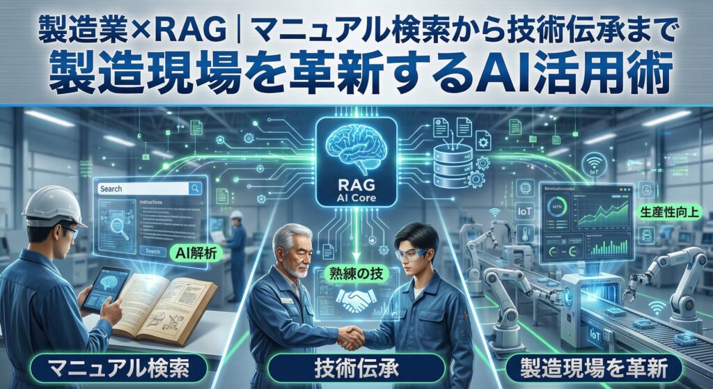 製造業×RAG｜マニュアル検索から技術伝承まで製造現場を革新するAI活用術