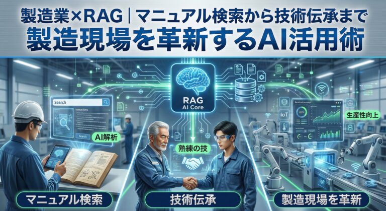 製造業×RAG｜マニュアル検索から技術伝承まで製造現場を革新するAI活用術