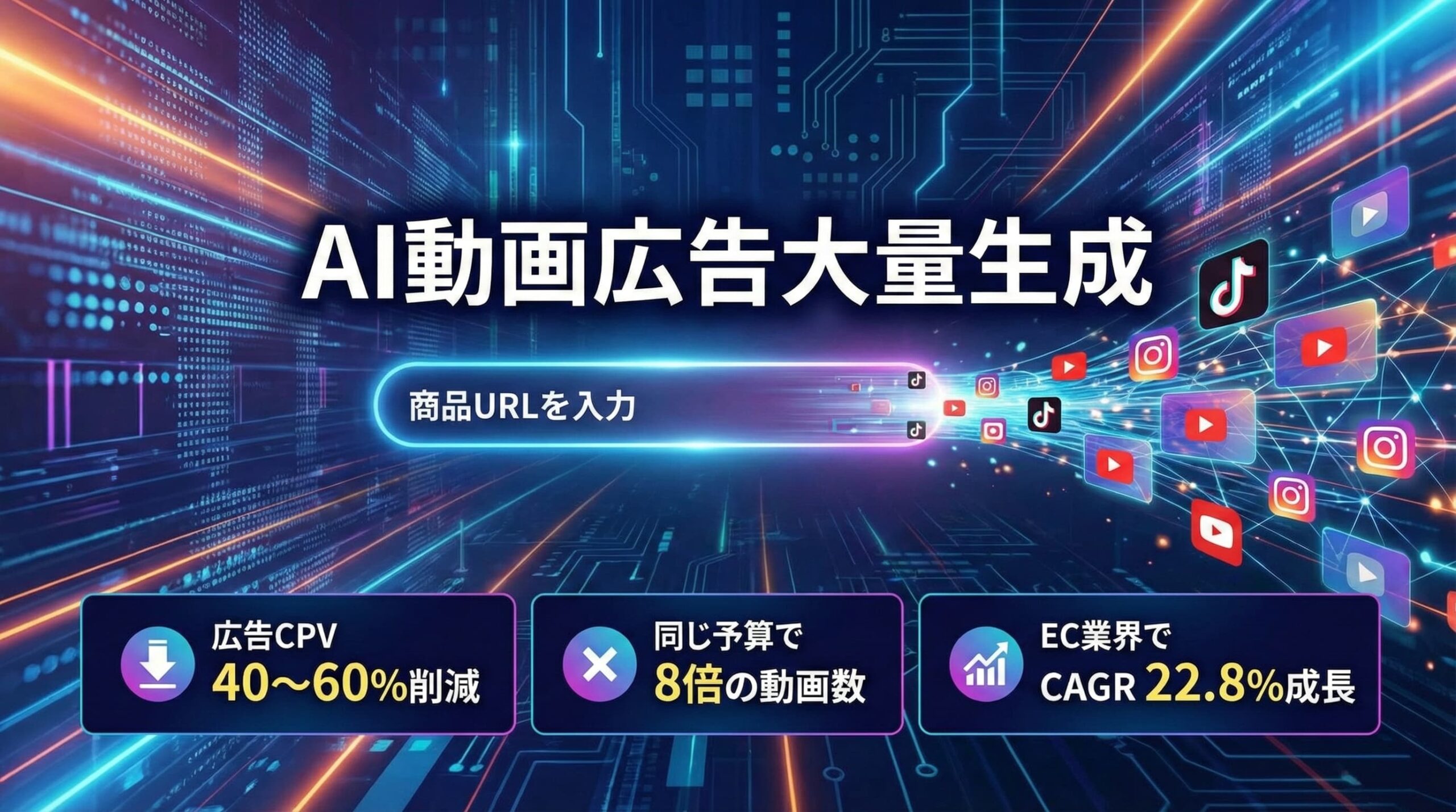 AI動画広告 大量生成 - SNS広告動画を自動生成 | AQUA合同会社