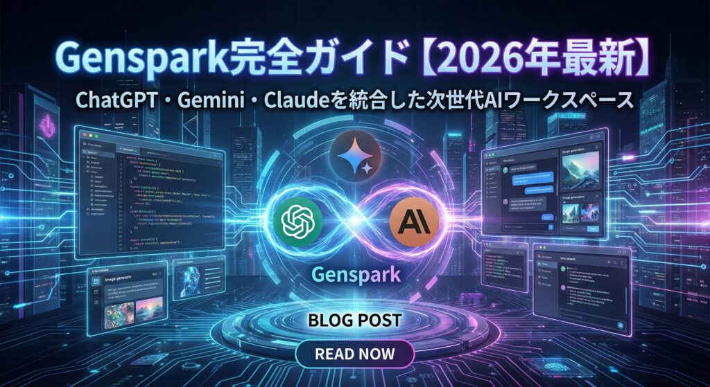Genspark完全ガイド【2026年最新】｜ChatGPT・Gemini・Claudeを統合した次世代AIワークスペース