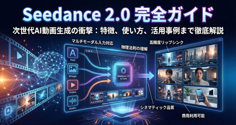 Seedance 2.0完全ガイド【2026年最新】｜「Sora超え」と話題のAI動画生成モデルの全貌