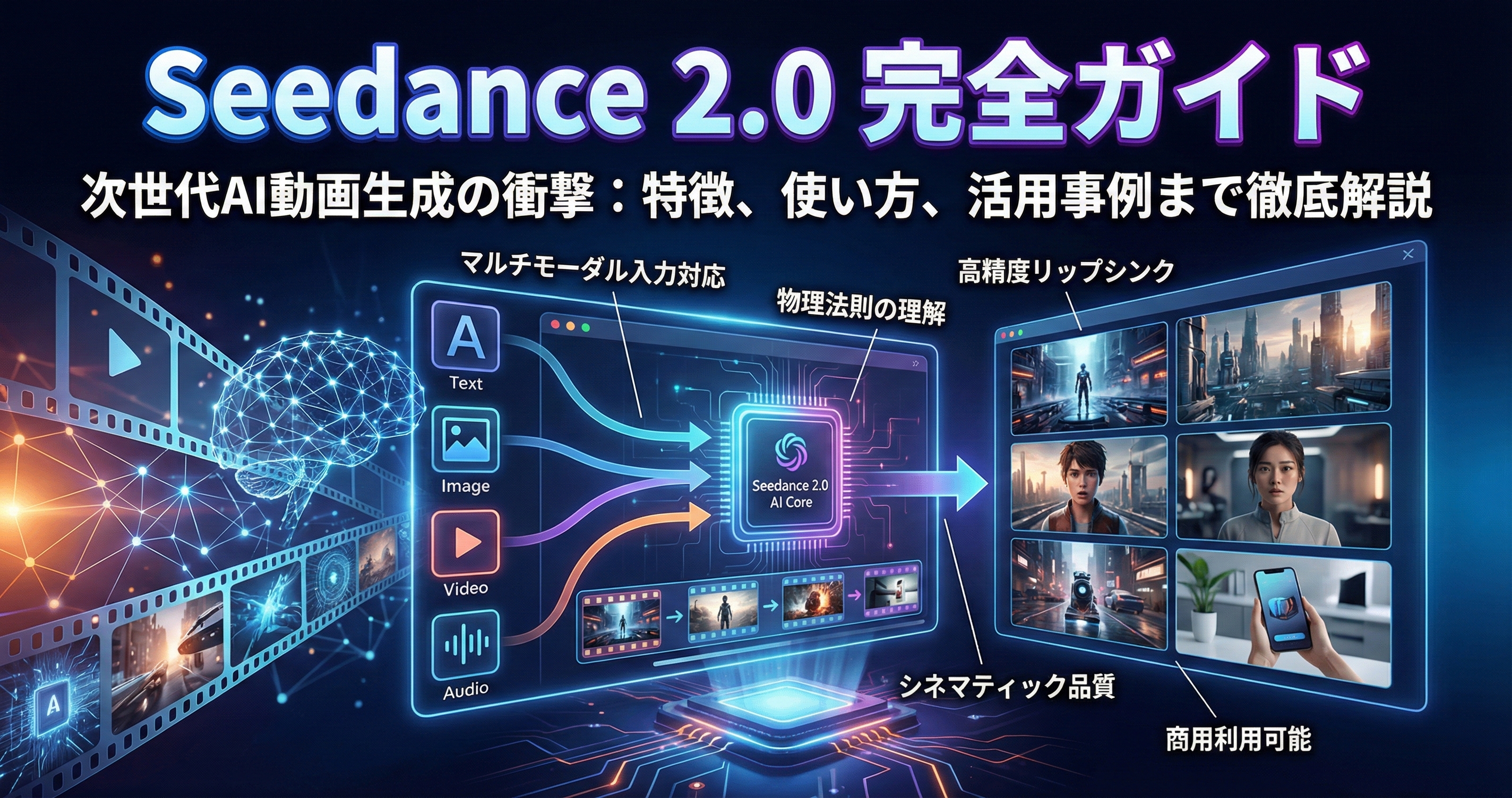 Seedance 2.0完全ガイド｜Sora超えと話題のAI動画生成モデル