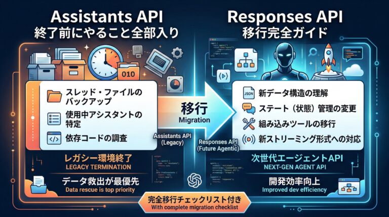Assistants API終了前にやること全部入り｜Responses API移行完全ガイド【2026年最新】