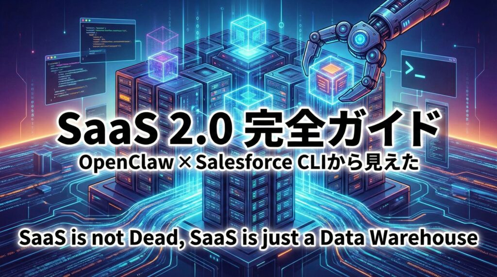 SaaS 2.0完全ガイド【2026年最新】｜OpenClaw × Salesforce CLIから見えた”SaaS is not Dead, SaaS is just a Data Warehouse”