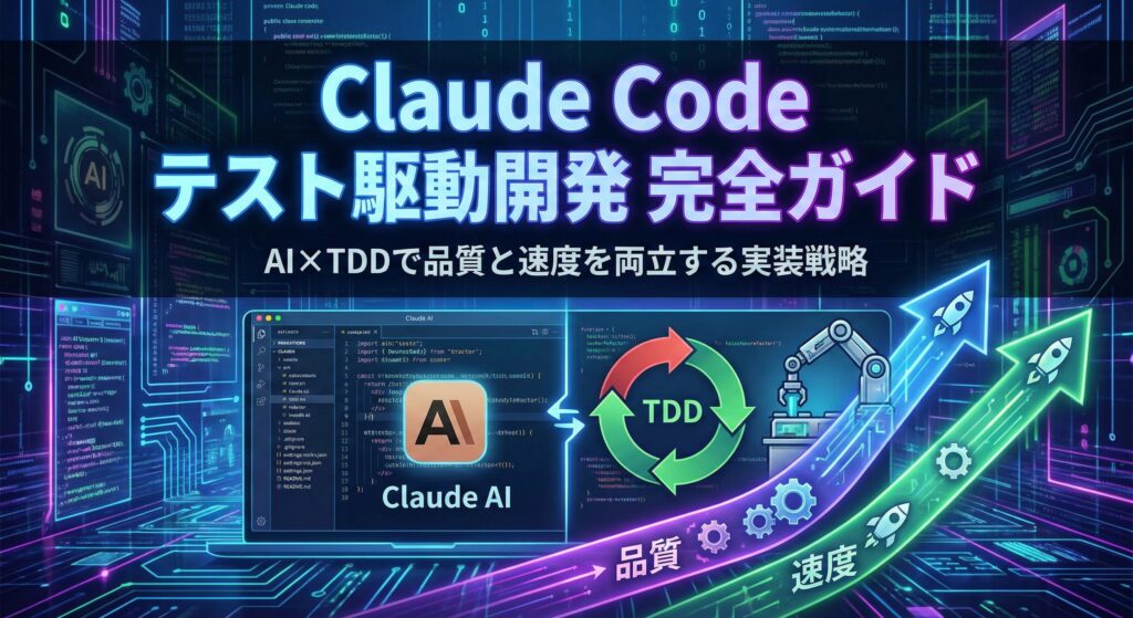 Claude Code テスト駆動開発 完全ガイド【2026年最新】｜AI×TDDで品質と速度を両立する実装戦略