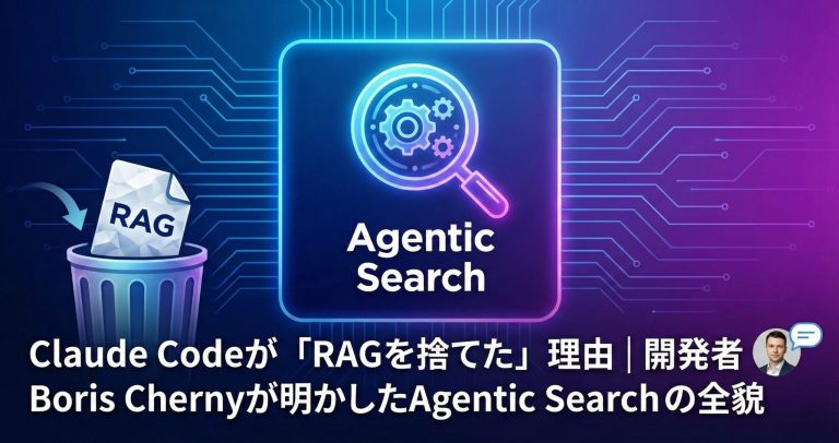 Claude Codeが「RAGを捨てた」理由｜開発者Boris Chernyが明かしたAgentic Searchの全貌