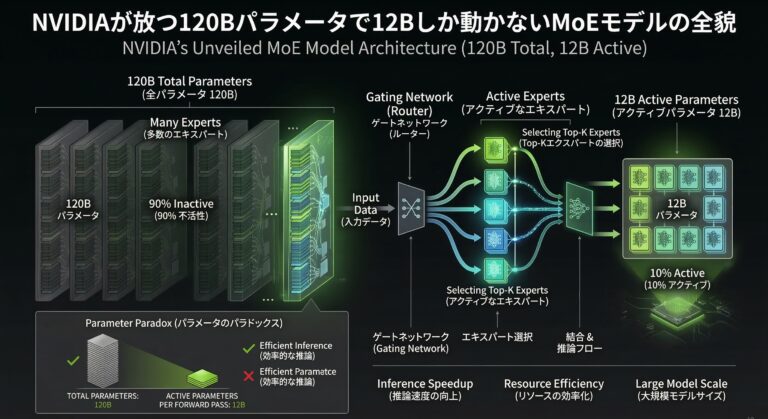 Nemotron-3-Super 完全ガイド【2026年3月】｜NVIDIAが放つ120Bパラメータで12Bしか動かないMoEモデルの全貌