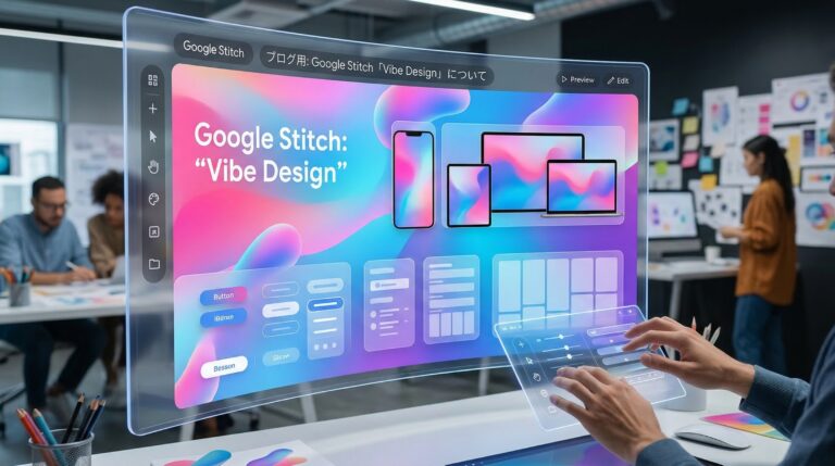 Google Stitch「Vibe Design」完全ガイド【2026年最新】Figma株8%急落の衝撃・AIデザインツールの全貌と使い方