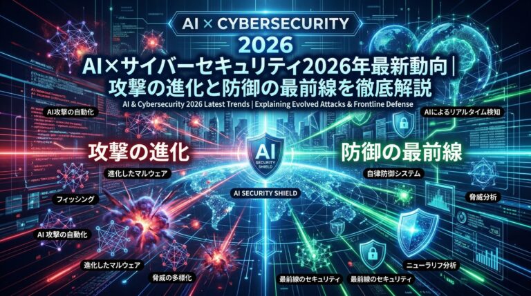 AI×サイバーセキュリティ2026年最新動向｜攻撃の進化と防御の最前線を徹底解説