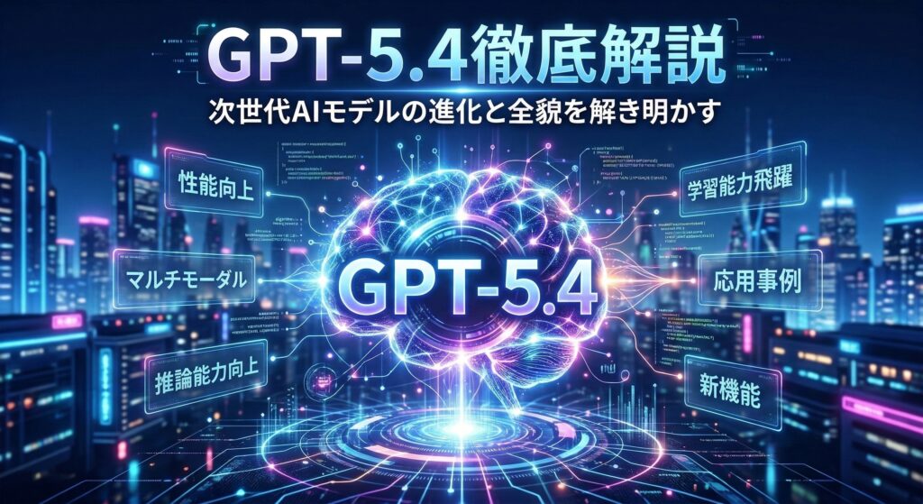 GPT-5.4徹底解説｜GPT-5.3-Codexとの違い・料金・使い分けまで完全整理
