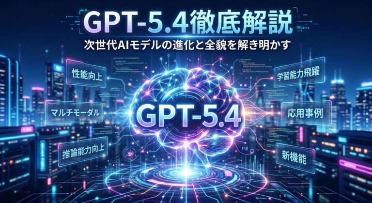 GPT-5.4徹底解説｜GPT-5.3-Codexとの違い・料金・使い分けまで完全整理