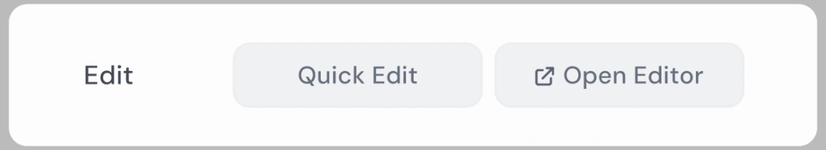 Midjourney公式ガイドに掲載されたQuick EditとOpen Editorのボタン