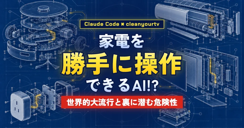 AIが家電を勝手に改造!? Claude Codeで家電を操作する「cleanyourtv」が世界中で大流行!! その裏に潜む危険性に警鐘