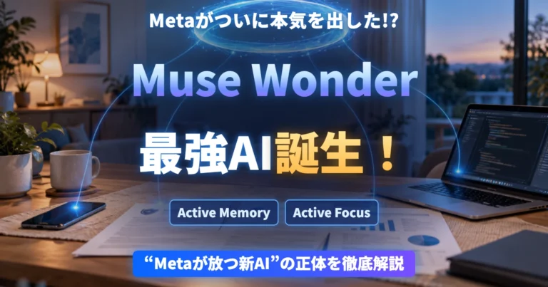 Metaがついに本気を出した!? 最強AI「Muse Wonder」誕生！ “Metaが放つ新AI”の正体を徹底解説