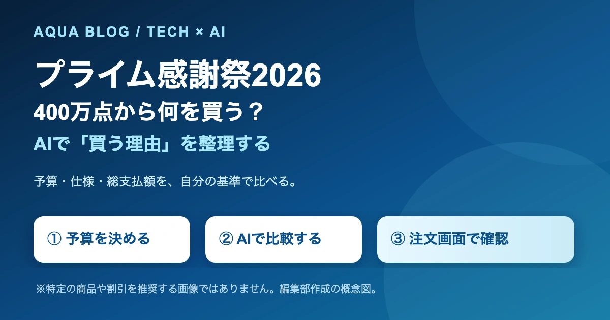 400万点から何を買う？プライム感謝祭2026をAIで賢く回る方法